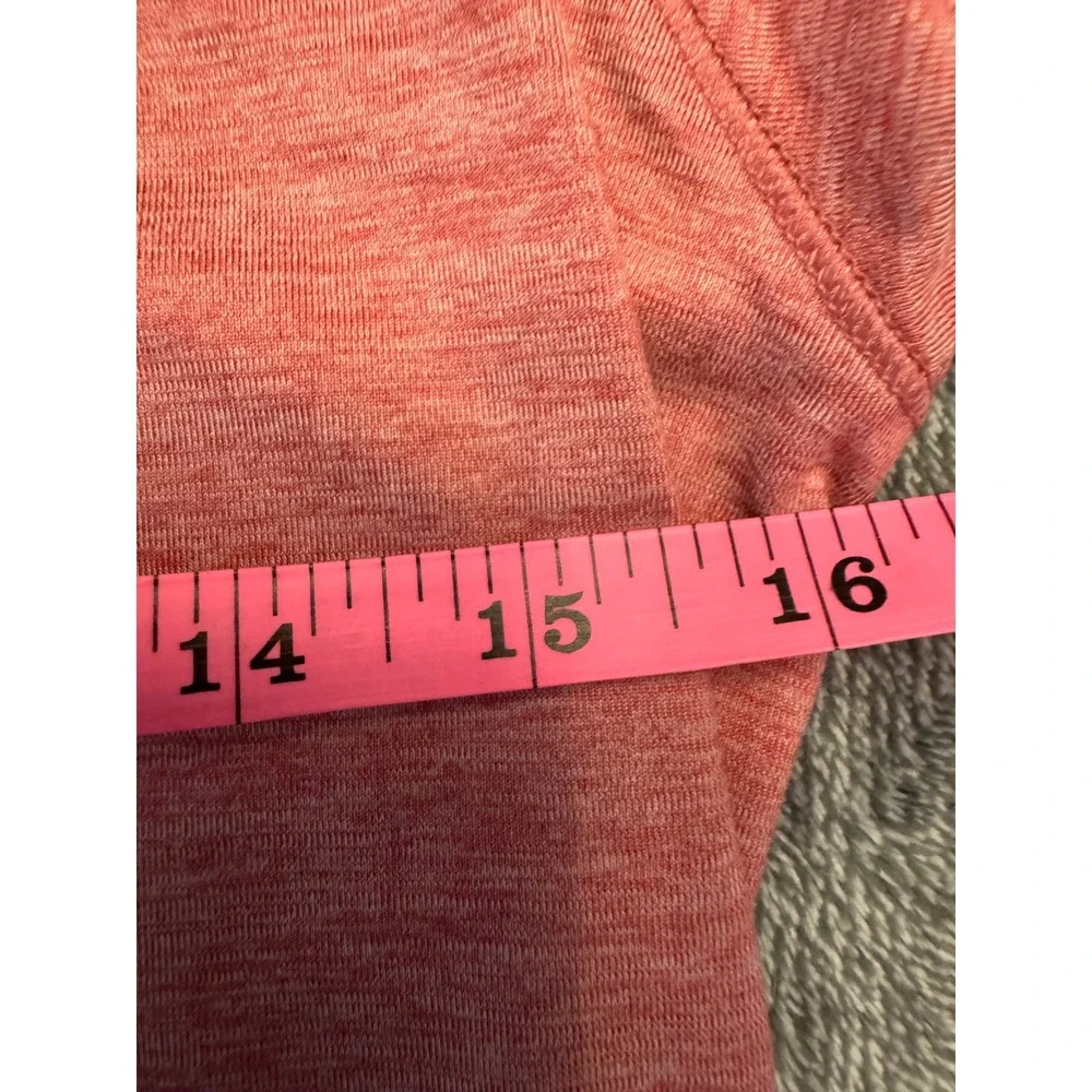 Champion Womens XS Pink Heathered Quarter Zip Ruched Active Top K9627-SXY